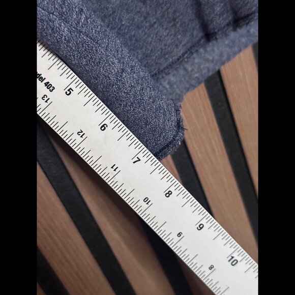 Hollister Shorts Small Mens Blue Heather Pull On Fleece Cut Off Logo - Picture 5 of 8